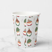Cute Chubby Kerstmis Elves Pattern Papieren Bekers (Rechts)