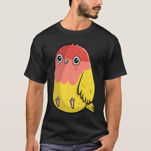 Cute Chubby Lutino Lovebird For Bird T-shirt (Voorkant)