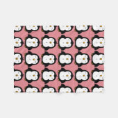Cute Chubby Penguin Afbeelding Pattern Fleece Deken (Voorkant (Horizontaal))