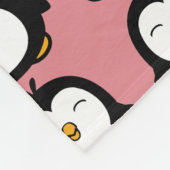 Cute Chubby Penguin Afbeelding Pattern Fleece Deken (Hoek)