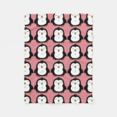 Cute Chubby Penguin Afbeelding Pattern Fleece Deken (Voorkant)