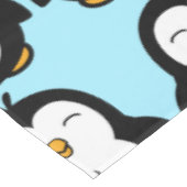 Cute Chubby Penguin Afbeelding Pattern Tafelkleed (Gekanteld)