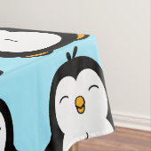 Cute Chubby Penguin Afbeelding Pattern Tafelkleed (Voorbeeld)
