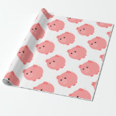 Cute Chubby Pig Cadeaupapier (Uitgerold)