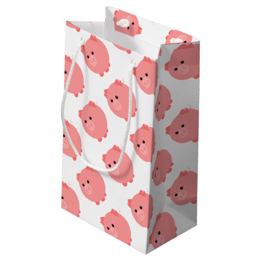 Cute Chubby Pig Gift Bag Klein Cadeauzakje (Achterkant Gekanteld)