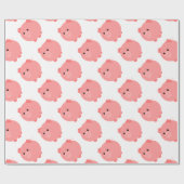 Cute Chubby Pig Gift Wrap Cadeaupapier (Vlak)