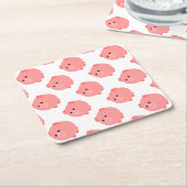 Cute Chubby Pig Party Borden Kartonnen Onderzetters (Schuin)