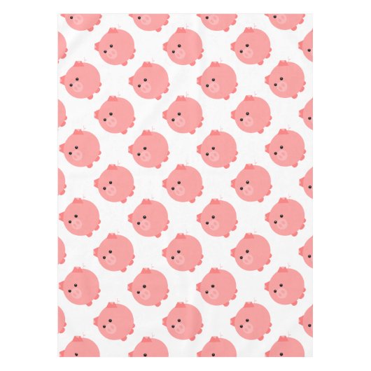 Cute Chubby Pig Tafelkleed (Voorkant)