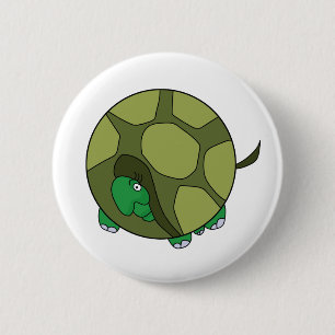 Cute Chubby Turtle Ronde Button 5,7 Cm