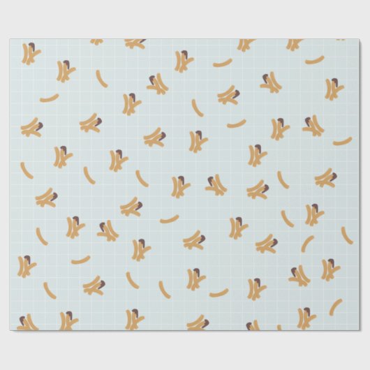 Cute Churros Wrapping Paper Cadeaupapier (Vlak)