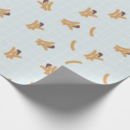 Cute Churros Wrapping Paper Cadeaupapier (Hoek)