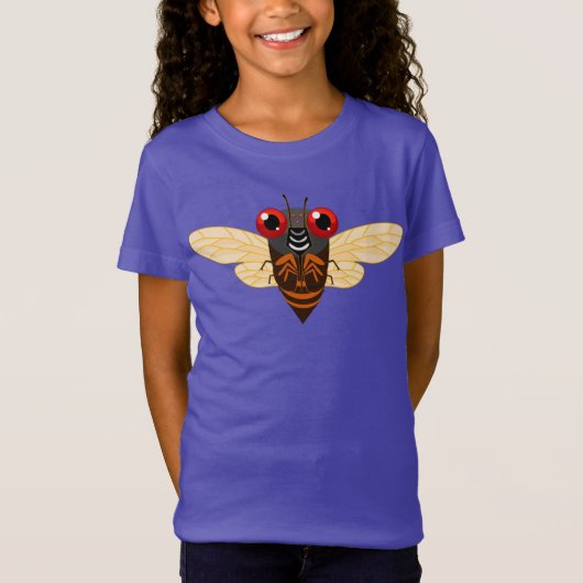 Cute Cicada Cartoon T-Shirt (Meisjes) (Voorkant)