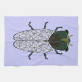 Cute Cicada Theedoek (Horizontaal)
