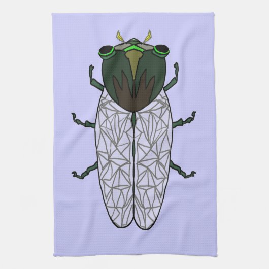 Cute Cicada Theedoek (Verticaal)