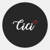 Cute Cici Lover Gift For Women Grandma Christmas  Ronde Sticker (Voorkant)