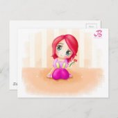 Cute Cindy Anime Manga Chibi Colorful Briefkaart (Voorkant / Achterkant)