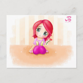 Cute Cindy Anime Manga Chibi Colorful Briefkaart