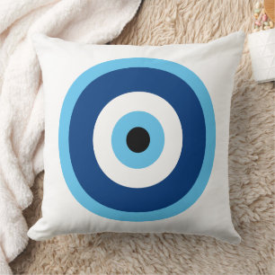 Cute Circle Blue en Paars Pattern Kussen