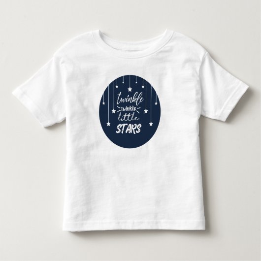 Cute Circle Twinkle Little Star Lyric Kinder Shirts (Voorkant)