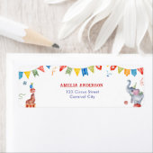 Cute Circus Animals Carnival Address Label (Insitu)