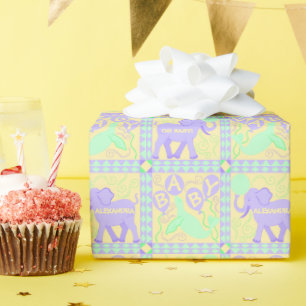 Cute Circus   Baby shower Patroon op maat Cadeaupapier