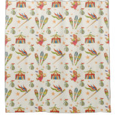 Cute Circus Bear Shower Curtain Douchegordijn (Voorkant)
