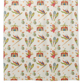 Cute Circus Bear Shower Curtain Douchegordijn