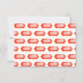 Cute Circus Carnival Fiesta 1e verjaardag Dank u Bedankkaart (Achterkant)