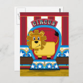 Cute Circus Lion Briefkaart (Voorkant / Achterkant)