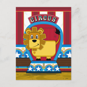 Cute Circus Lion Briefkaart