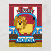 Cute Circus Lion Briefkaart (Voorkant)