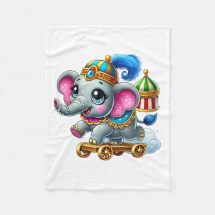 Cute Circus Olifant Sherpa Deken