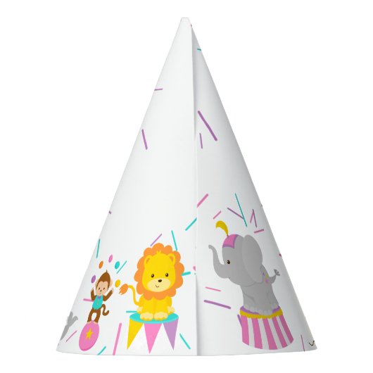 Cute Circus Party Pet Feesthoedjes (Achterkant)