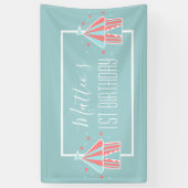 Cute Circus Tent Eerste Verjaardag Spandoek (Verticaal)