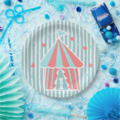Cute Circus Tent First Birthday Papieren Bordje (Feest)