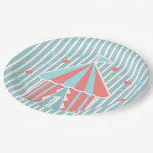 Cute Circus Tent First Birthday Papieren Bordje (Gekanteld)