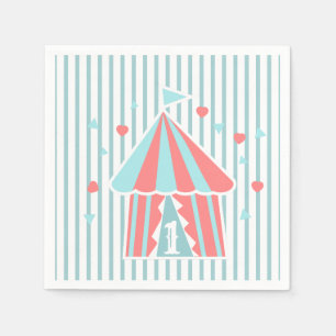 Cute Circus Tent First Birthday Servet