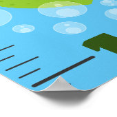 Cute citrus cartoon illustration growth chart poster (Hoek)