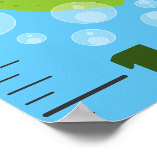 Cute citrus cartoon illustration growth chart poster (Hoek)