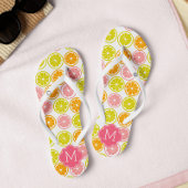 Cute Citrus Pattern Monogrammed Teenslippers