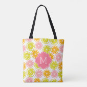 Cute Citrus Pattern Monogrammed Tote Bag (Achterkant)
