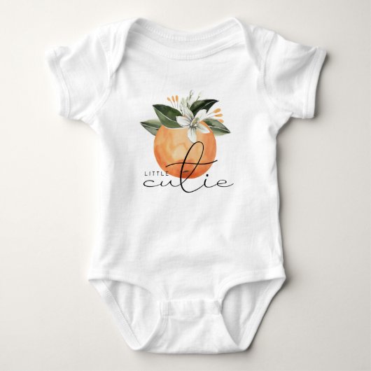 Cute Citrus Tangerine Little Cutie Fruit Romper (Voorkant)