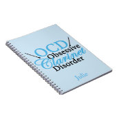 Cute Clarinet Custom Blue Notitieboek (Rechterzijde)