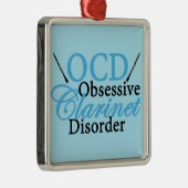 Cute Clarinet Metalen Ornament (Rechts)