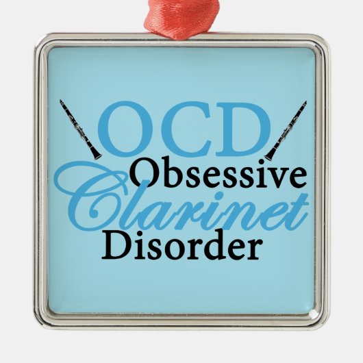 Cute Clarinet Metalen Ornament (Voorkant)