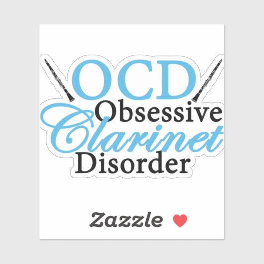 Cute Clarinet Player Sticker (Vel)
