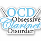 Cute Clarinet Player Sticker (Voorkant)