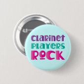 Cute Clarinet Players Rock Music Gift Ronde Button 5,7 Cm (Voorkant /achterkant)