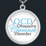 Cute Clarinet Zilver Vergulden Ketting<br><div class="desc">Een grappig cadeau voor een slimme klarinet speler. Ik heb obsessieve klarinetstoornis.</div>