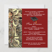 Cute Classic Camo Elegant 2015 Afstuderen Invites Kaart (Voorkant)